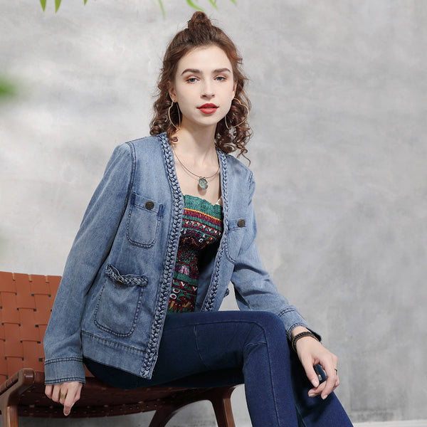 Vintage Wash Casual Denim Jacket